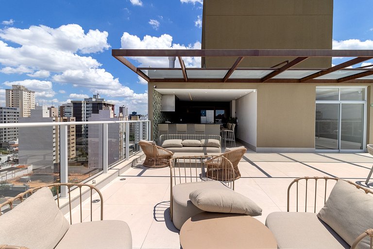 Moderno Luxo no Cambuí Academia, Piscina, Garagem